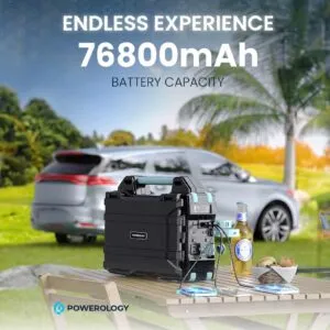 ژنراتور برق پاورولوژی قابل حمل Powerology Portable Solar Power Generator 284Wh 300W QC