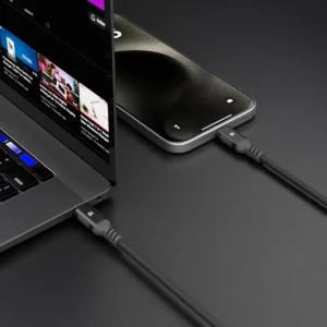 کابل تایپ سی به تایپ سی پاورولوژی Powerology Power Sync Weave USB-C to USB-C 2m PD 100W برای اتصال گوشی و لپ تاپ