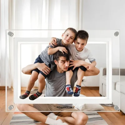 قاب عکس دیجیتال پاورولوژی Powerology 7 Smart Frame Digital Photo Display با قاب سفید