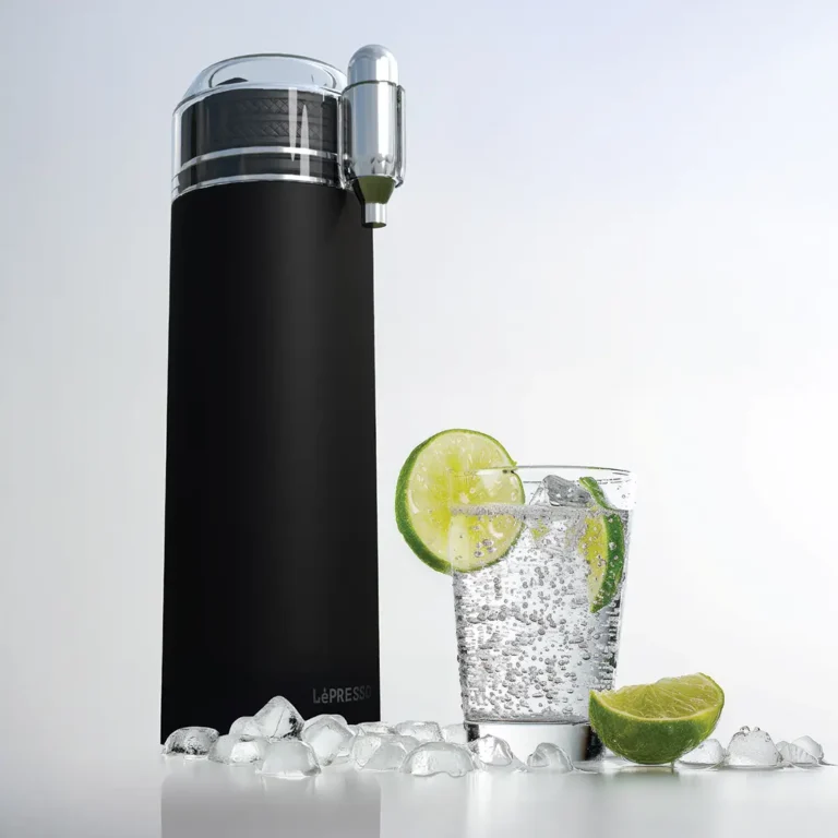 سودا ساز پرتابل مدل LPWB750ML لپرسو Lepresso Sparkling Water Bottle Double Wall Vacuum به رنگ مشکی