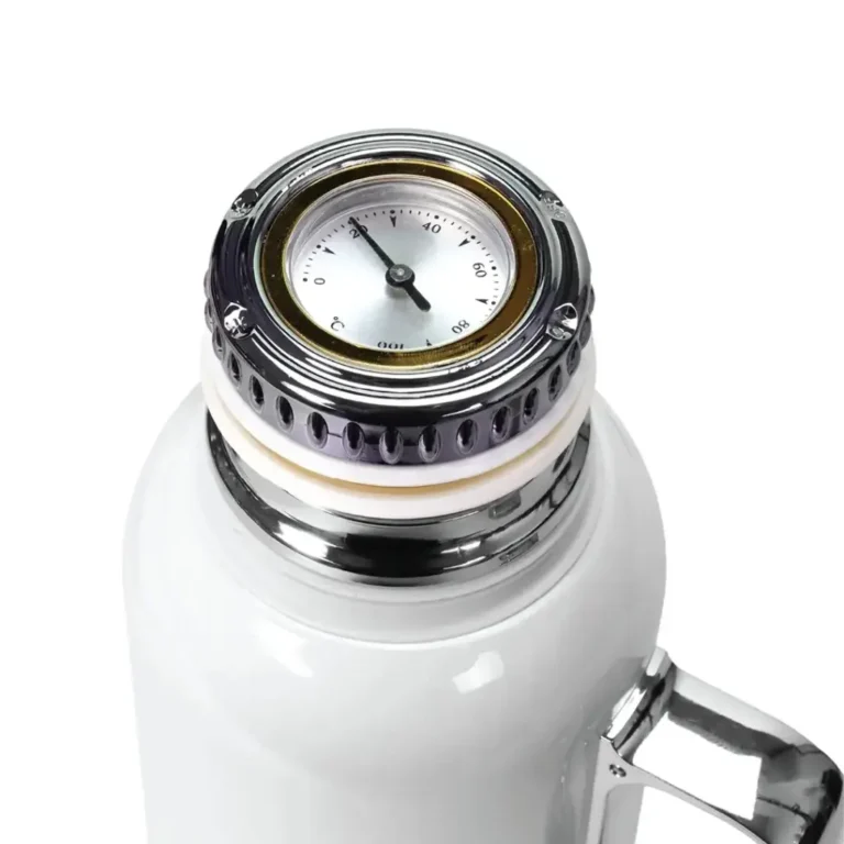 فلاسک 850 میلی لیتری وکیومی مدل LPCFFBTG0050 لپرسو سفید با شاخص دمای مکانیکی