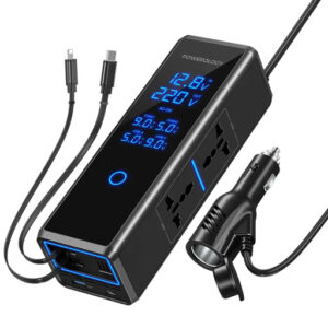 اینورتر خودرو مدل PWCPI300W پاورولوژی Powerology 300W x2 AC Socket Car Power Inverter